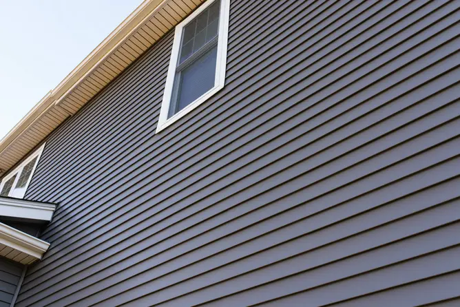 dark gray vinyl siding on a house