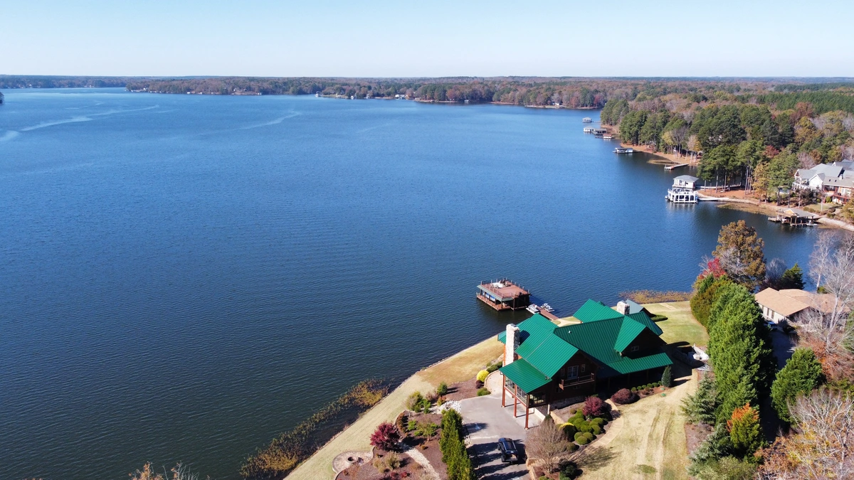 top view of metal roofing home