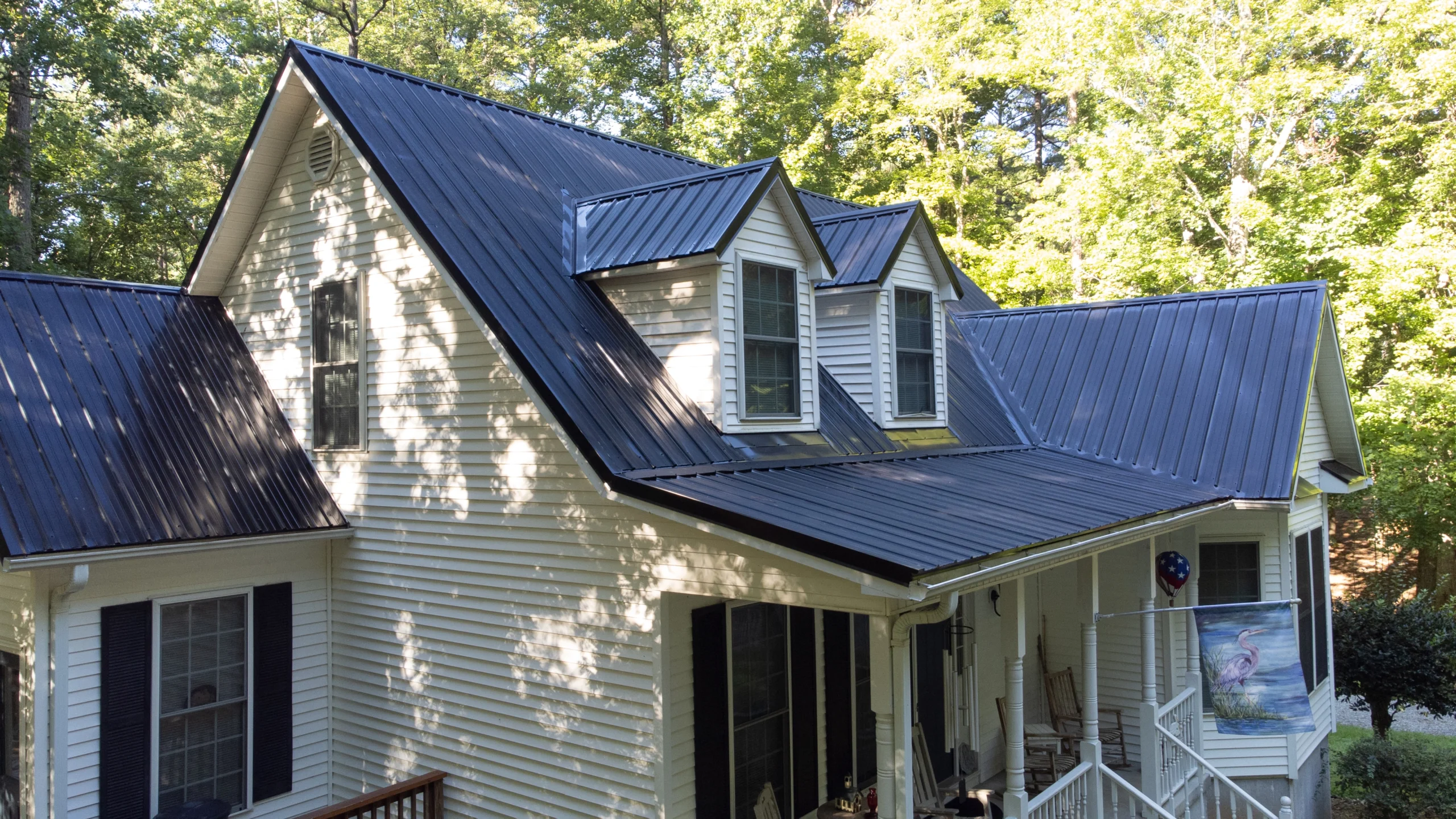 metal roof on house
