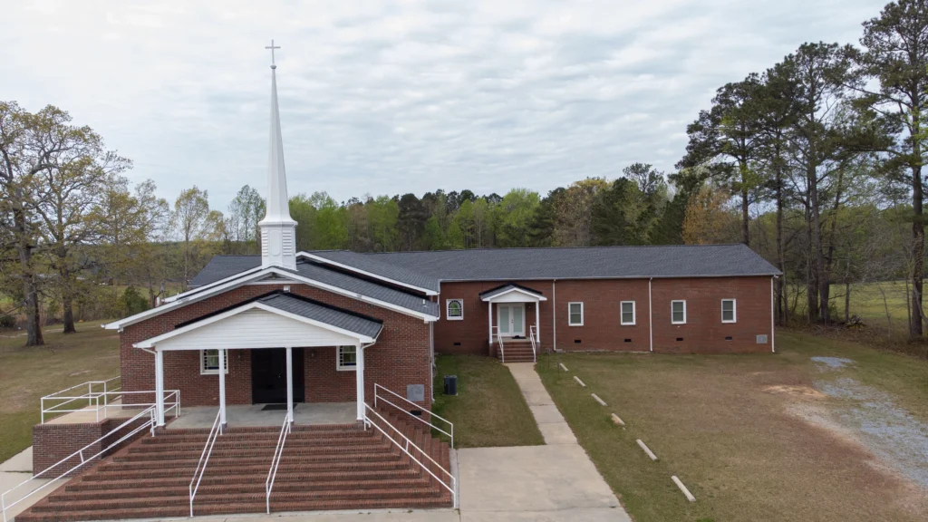 new installed church roofing