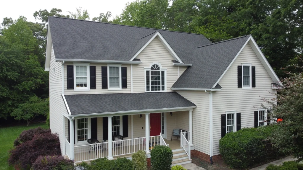 family house with high quality siding