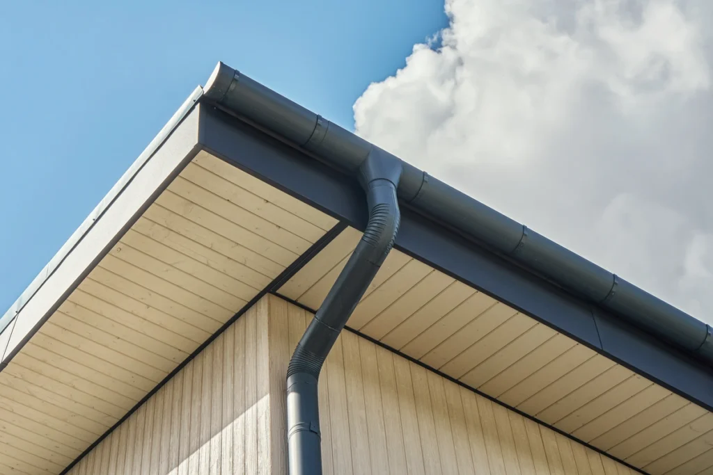 new installed fascia and gutter system