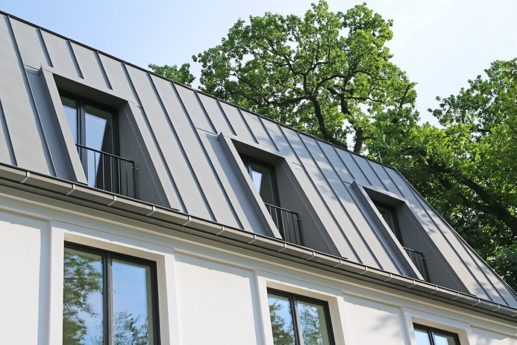 metal roof white residential house chase city