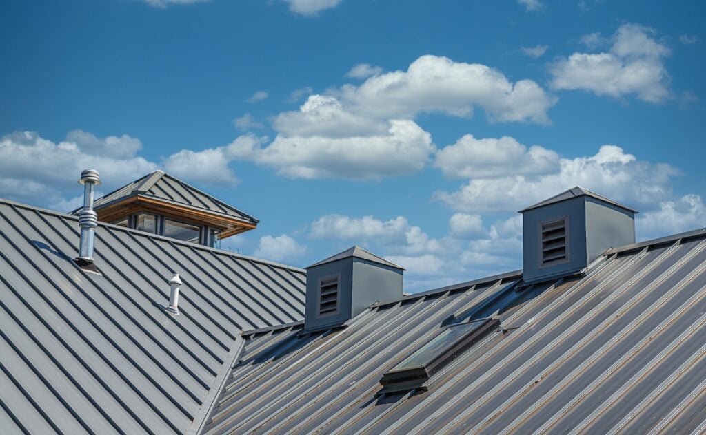 new metal roof home