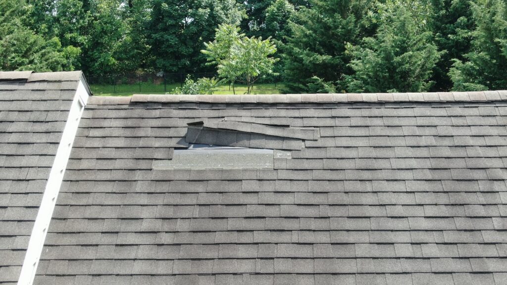missing roof shingles