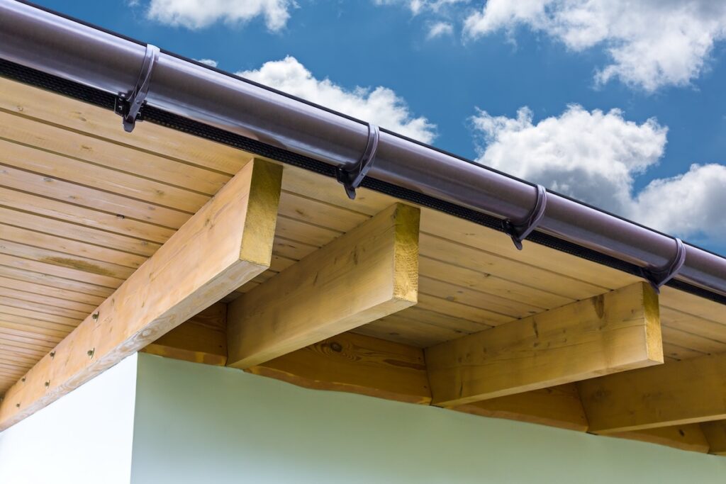 wooden roof eaves