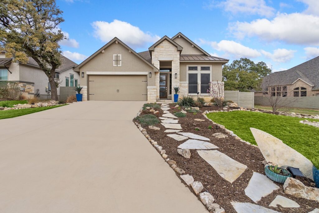 A home with a lawn