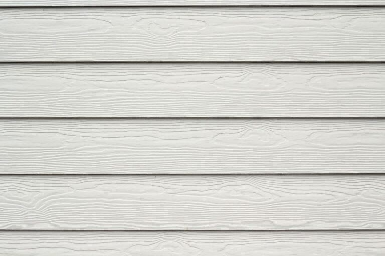White engineered wooden siding