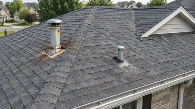 rust around roof vents and flashing